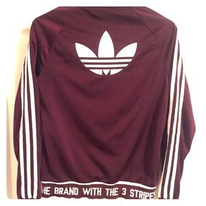 Maroon Adidas Track Jacket
